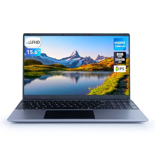 Hcjip - Ordenador portátil de 15,6 pulgadas, 8 GB RAM 256 GB SSD PC portátil