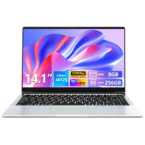 Ekonavi Computadora portátil de 14,1 Pulgadas, Celeron J4125 PC Portatil 8 GB de RAM DDR4