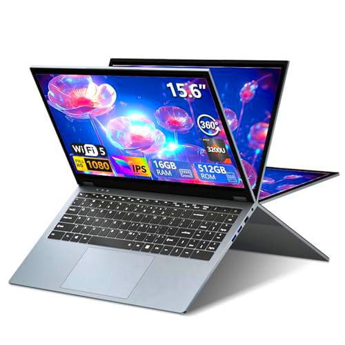 Notebook 2 in 1, 15,6&quot; Windows 11 PC Portatile 16GB RAM 512GB SSD