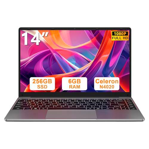 bvate Ordenador portátil de 14 pulgadas, Win11, 6 GB de RAM + 256 GB