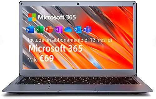 Jumper Ordenador portátil 13.3 Pulgadas, Microsoft Office 365