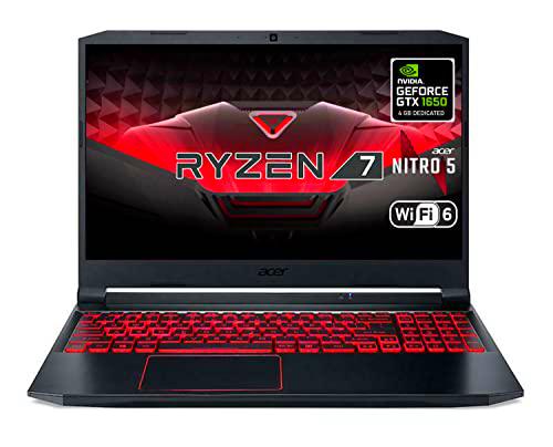 acer nitro 5 15.6&quot; 1920x1080 pixel amd ryzen 7 8gb ddr4-sdram 512gb ssd nvidia® geforce® gtx 1650 ti wi-fi 6 windows 10 home black nh.q9het.009