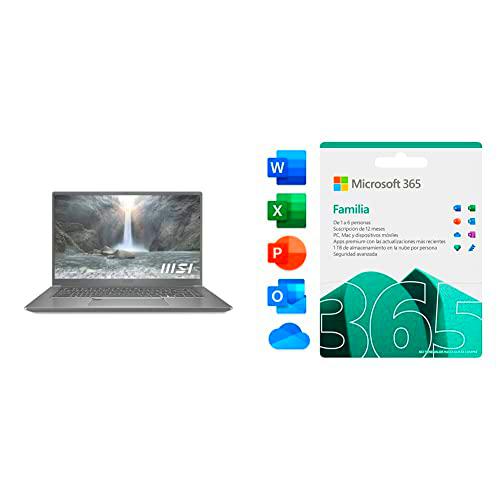 MSI Prestige 15 A11SCX-248XES - Ordenador portátil de 15.6&quot; FHD (Tiger Lake i7-1185G7 + Microsoft 365 Familia | Box