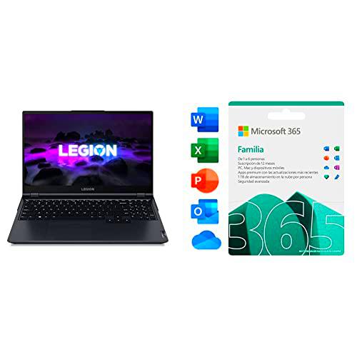 Lenovo Legion 5 Gen 6- Ordenador Portátil Gaming 15.6&quot; FullHD 165Hz (AMD Ryzen 7 5800 + Microsoft 365 Familia | Box