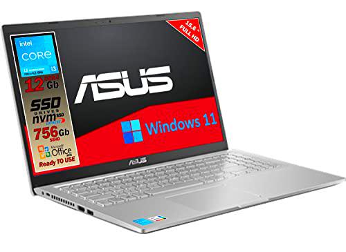 Asus Ordenador portátil, Cpu Intel i3 de 11 Gen, SSHD de 756 GB