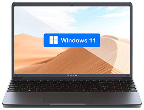 SGIN Ordenador Portátil 12GB DDR4 512GB SSD, Portátil 15,6 Pulgadas Windows 11 Celeron N4500