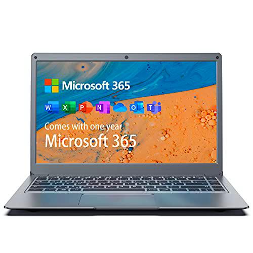 Jumper Ordenador portátil 13.3&quot; FullHD (4GB RAM 64GB ROM Laptop Windows 10 Microsoft Office 365 Intel CPU