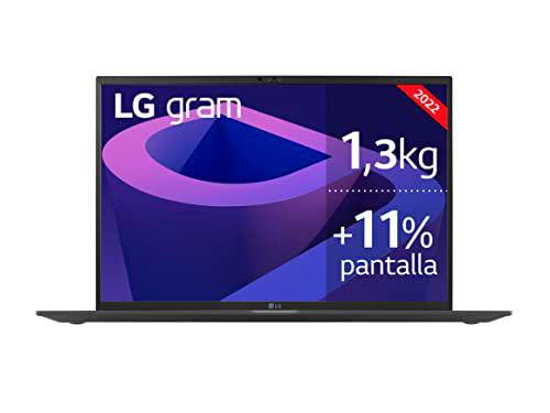 LG gram 17Z90Q - Portátil Ultraligero de 43,2cm (17&quot;) WQXGA 16:10 IPS (1,3 Kg