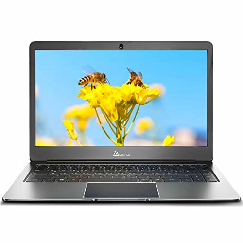 LincPlus - Ordenador portátil de 14 Pulgadas FHD Intel Celeron N3350 4 GB de RAM 32 GB eMMC hasta 500 GB por SSD Slim Metal Notebook Windows 10 con Teclado QWERTZ DE