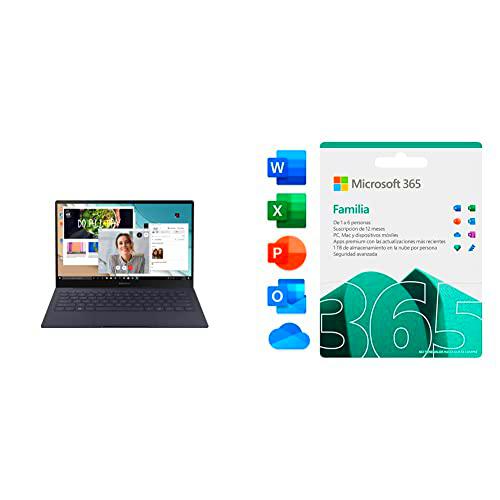 SAMSUNG Galaxy Book S NP767XCM-K02DE Ordenador portatil Netbook Gris 33,8 cm (13.3&quot;) + Microsoft 365 Familia | Box