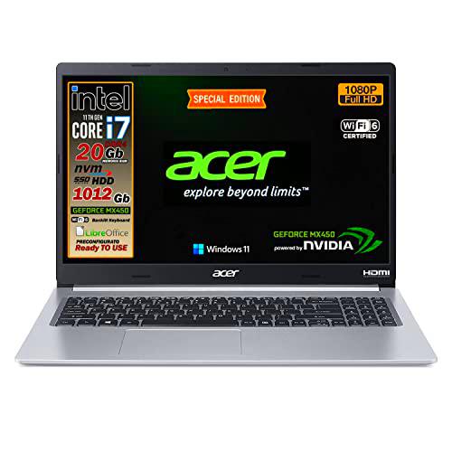 Notebook Acer, Intel i7 1167g7 de 11 Gen 4 Core 4,7 GHz