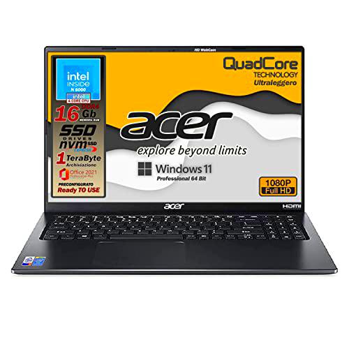 Ordenador portátil Acer, RAM de 16 GB, CPU Intel N 6000