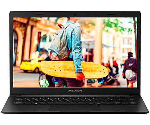 Medion E4251 MD62003 Negro Portátil 14&quot; FullHD Celeron N4020 64GB 4GB Ram Windows 10 Home