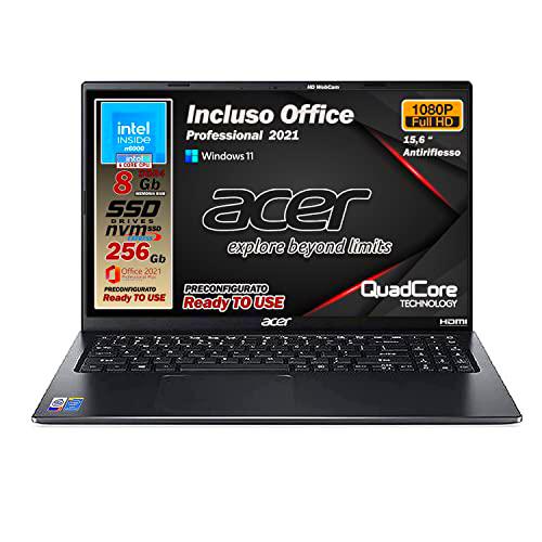 Ordenador portátil Acer, CPU Intel N 6000, 4 núcleos