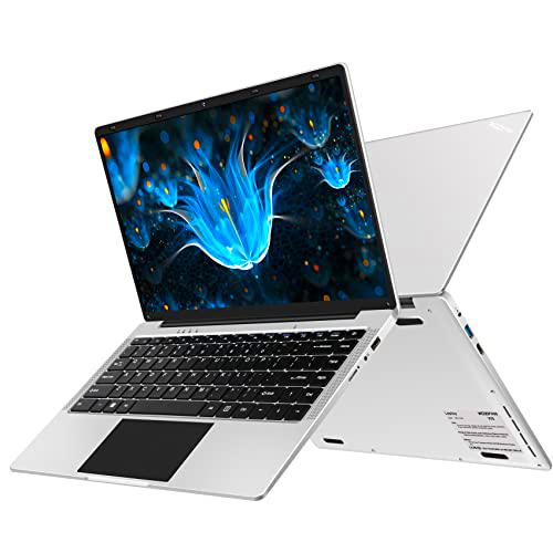 Laptop 14&quot; Windows 11 6GB RAM 128GB SSD Soporte 1TB SSD Expansión computadora portatil 2.4G+5G WiFi Bluetooth 4.2 USB HDMI 1920x1080 FHD con Ratón Inalámbrico y Teclado Español Membrana