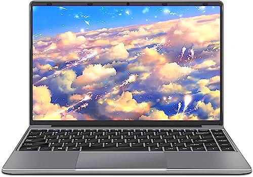 Aocwei Ordenador portátil Windows 11 6GB RAM 128GB ROM Admite expansión SSD 1TBD 14&quot; Intel Portátiles FHD 2.4G+5G WiFi Bluetooth 4.2 USB HDMI con ratón inalambrico &amp; Pegatinas Teclado español-Gris