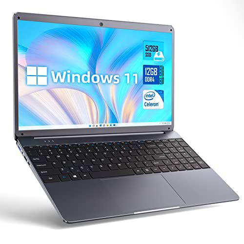 SGIN 15.6&quot; Ordenador Portátil Windows 11 Home, 12GB RAM 512GB SSD ROM PC Portátil (TF 512GB)