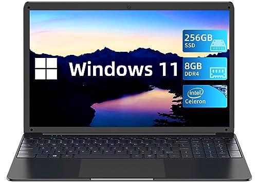 SGIN 15,6 pulgadas ordenador portátil, 8 GB RAM 256 GB SSD Notebook