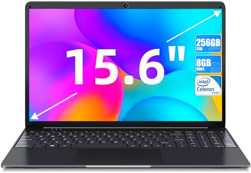 SGIN Ordenador Portátil 15,6 Pulgadas, 8GB RAM 256 GB SSD(512 GB TF) Notebook