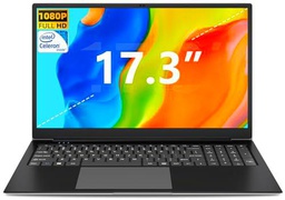 SGIN Ordenador Portatil, 17.3 Pulgadas Portatil 8GB RAM 512GB SSD(512GB TF)