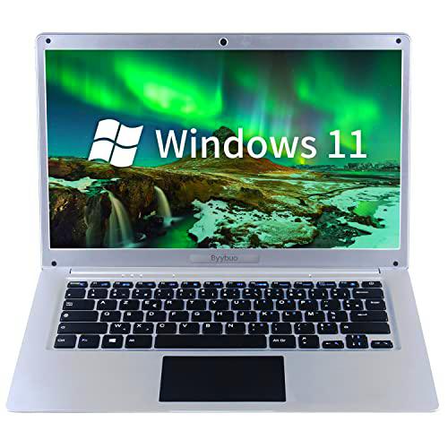 BYYBUO Laptop 14.1 Pulgadas Full HD, Procesador Intel Celeron