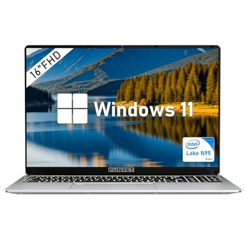 FUNYET Ordenador Portatil 16&quot; N95 (hasta 3.4 GHz) 8GB RAM 256GB SSD PC Portatil Windows 11 Pro