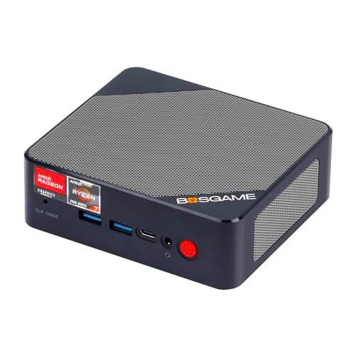 BOSGAME Gaming Mini PC Ryzen 7 7735HS Radeon 680M Mini Gaming PC 8C/16T &amp; 16GB DDR5 RAM PCIe 4.0 521GB NVMe SSD Desktop Computers