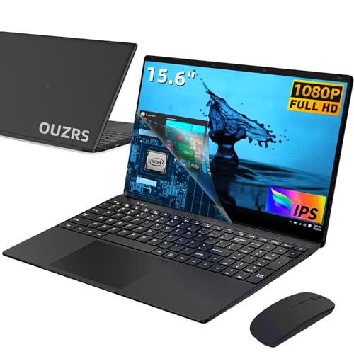 OUZRS Ordenador Portátil 15,6 Pulgadas, 12GB RAM, 256GB SSD