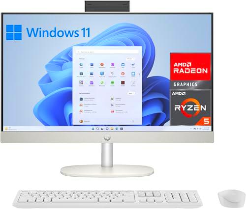 HP All-in-One 24-cr0007ss - Ordenador de sobremesa de 23,8&quot; FHD (AMD Ryzen 5 7520U