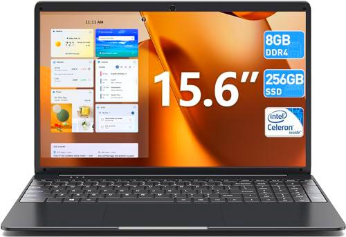 SGIN Ordenador portátil de 15,6 pulgadas, 8 GB RAM 256 GB SSD Notebook