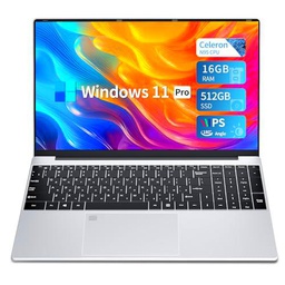 Ordenador Portátil 15,6 pulgadas, PC Portatil 16GB RAM 512GB SSD