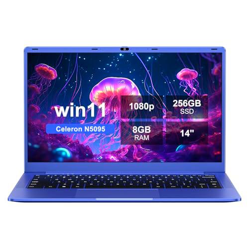 Ruzava 14 &quot;Ordenador Portátil 8GB RAM 256GB SSD expandir hasta 1 TB Celeron N5095 (hasta 2.9Ghz) 4 núcleos Win 11