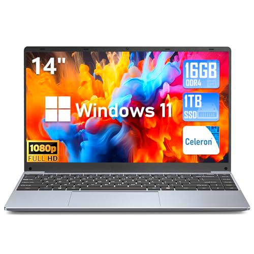 FUNYET Ordenador Portatil, N5095 (hasta 2,9 GHz), 16GB RAM 1TB SSD Windows 11 Pro 14.1&quot; IPS FHD 1920 * 1080 PC Portatil