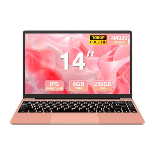 WOZIFAN Ordenador portátil, Win 11, 6 GB de RAM, 256 GB de ROM